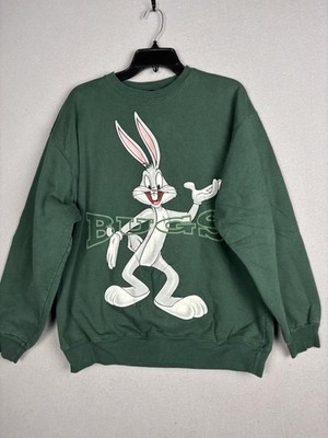 Vintage Warner Bros Studio Store Bugs Bunny Sweatshirt Mens XL Green USA 90s