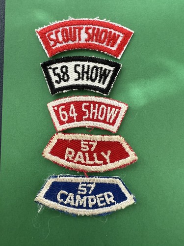 Vintage Boy Scout LOT OF 5 SCOUT SHOW1958 SHOW, 1957 RALLY, 1957 CAMPER [S11]