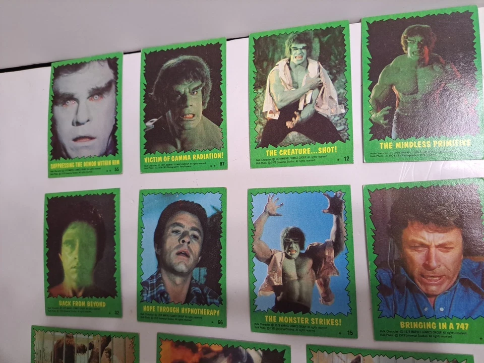 Lote de 29 cartas vintage 1979 Marvel Incredible Hulk Foto 2 de 4