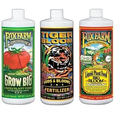 FoxFarm Soil Nutrient Trio Bundle: Big Bloom, Grow Big, Tiger Bloom, 32oz Quart