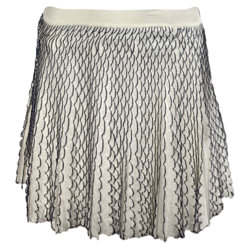 Loewe Mini Skirt In White Viscose Women Ecru M