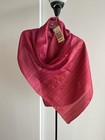 NWT Handwoven FabIndia 100% Silk Dupatta Stole Scarf Red Pink Hand Block Print — photo 9