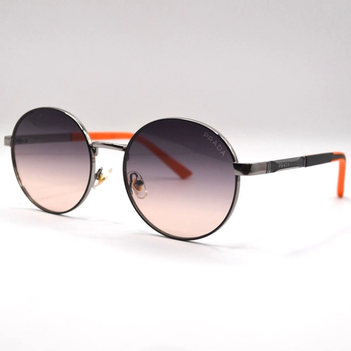 PRADA Silver Round Sunglasses for Women for sale | eBay display picture 2