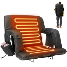 21''/25'' Foldable Stadium Seat Portable Extra Wide Heated Bleacher Chair
