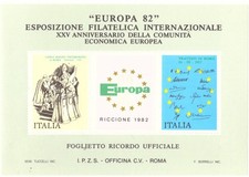 1982 Foglietto Italia IPZS Erinnofilo Europa