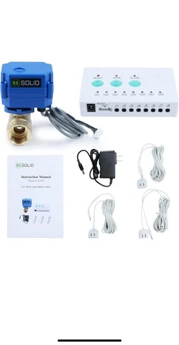 Water Leak Detector - Water Leak Detect and Protect System with 3/4" Brass Motor