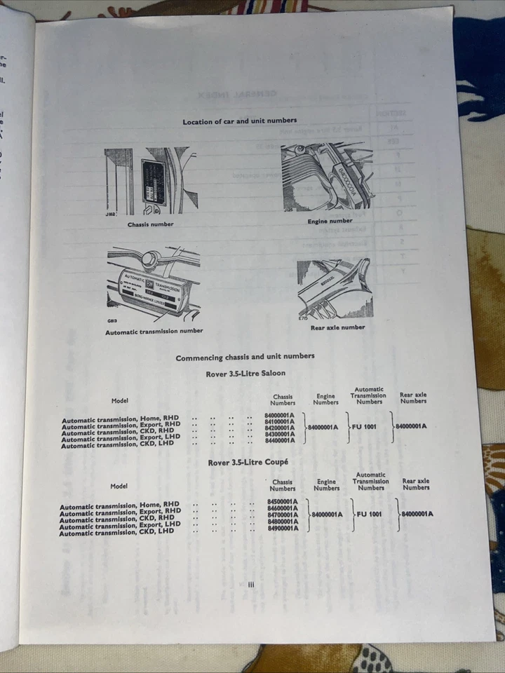 Rover 3.5L Saloon and Coupe Owners Workshop Manual Supplement P-No 605358 - Image 4 of 4