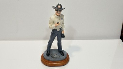 PETTY Resin Painted Cowboy Hat Figurine Boxed People Theme Collectible