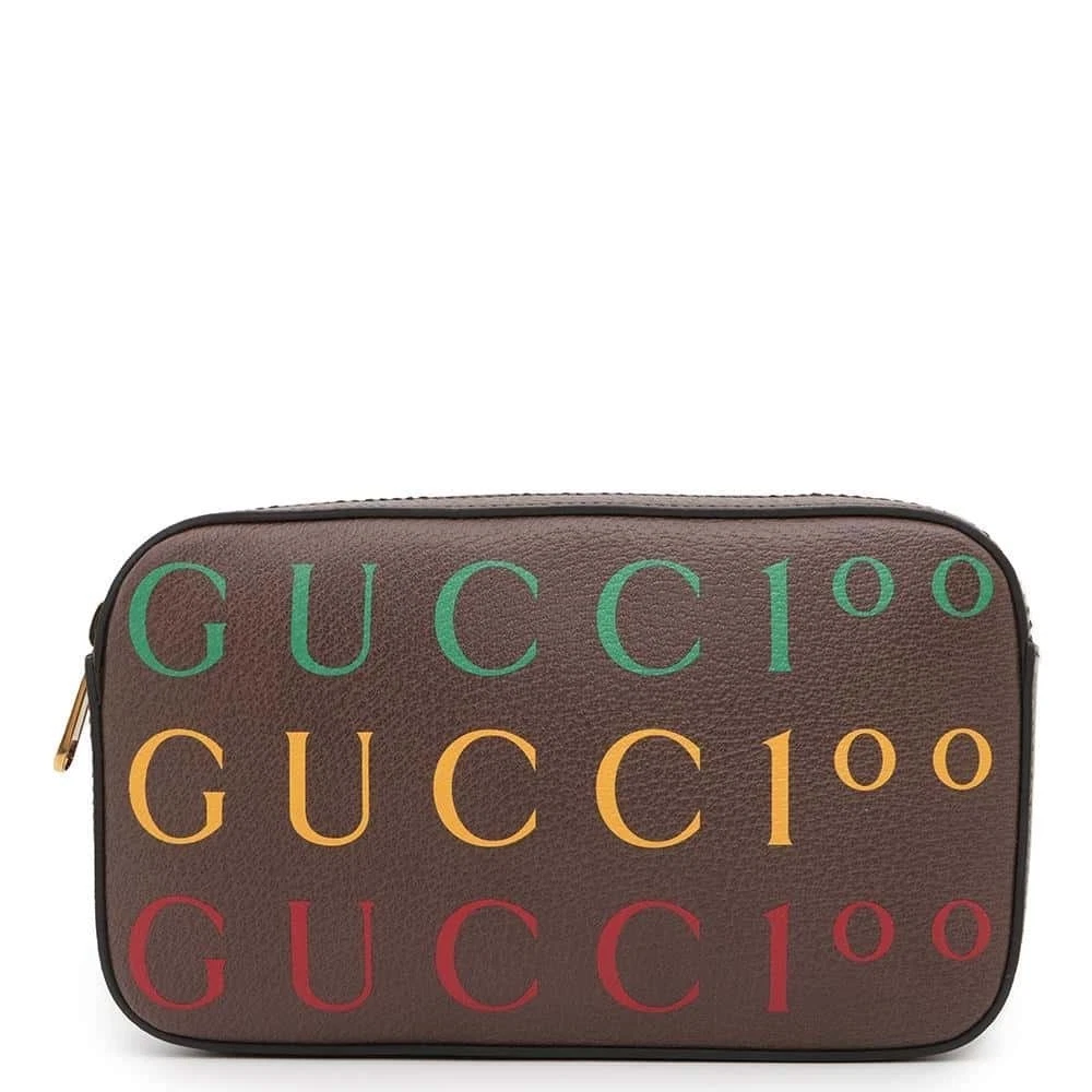 Sac Gucci 100ème Anniversaire Cuir Taille Marron Or Quincaillerie Occasion