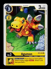 Agumon BT2-033 Yellow Digimon Card CCG Trading Card