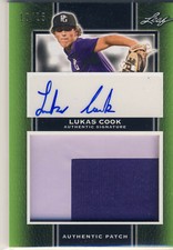 LUKAS COOK 2019 Leaf Perfect Game PG National Showcase PATCH AUTO /25 PURDUE