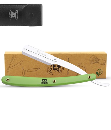 Durable Cut Throat Razor, Shavette, Plastic Handle, Barber Straight Razor, Green - Picture 9 of 9