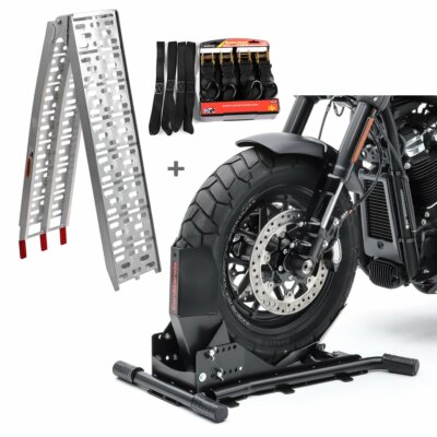 Motorradwippe + Rampe + Fixiergurte für Indian Scout / Bobber / Twenty SW8