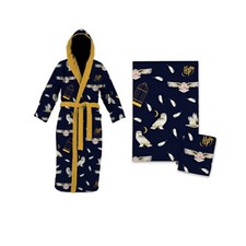 Harry Potter Bath Set - Cosy Bathrobe, Towel  Washcloth for Kids