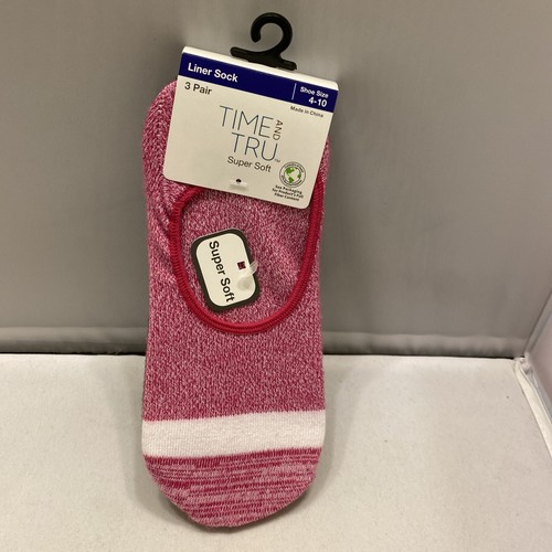 Calcetines para mujer Time and Tru Liner talla 4-10 rosa suave - Imagen 5 de 12