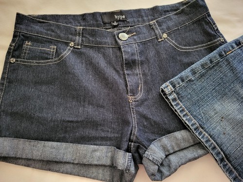 Girls Shorts/Skirt Denim Size 9-10 hype US Polo Assn. 5 Pockets Zipper Preowned  - Picture 2 of 11