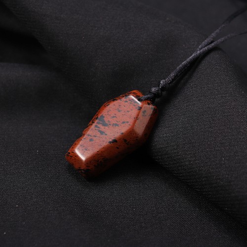 Natural Mini Coffin Hand Carved Quartz Crystal Pendant Reiki Healing Necklace - Picture 17 of 22