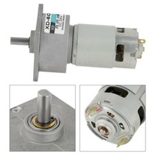 35W DC12V/24V Adjustable Speed Micro Metal Gear Motor CW/CCW 5-600RPM NEW