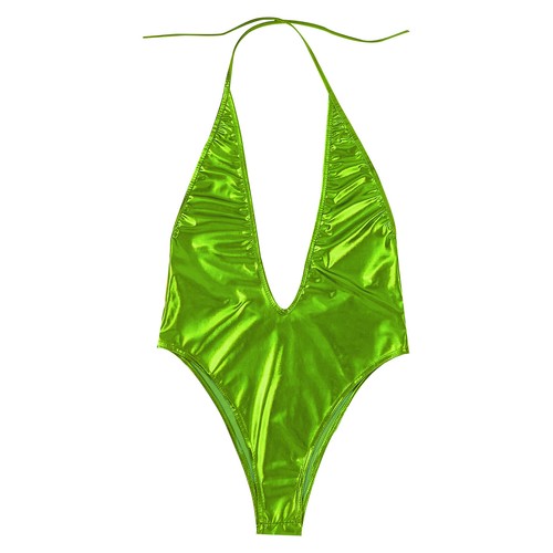 Womens Bodysuit High Cut Swimsuit Deep V Neck One Piece Lingerie Leotard Bikini - Picture 62 of 89