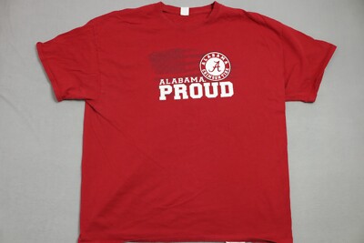 Alabama Crimson Tide Shirt Mens 2XL Red Bama Proud