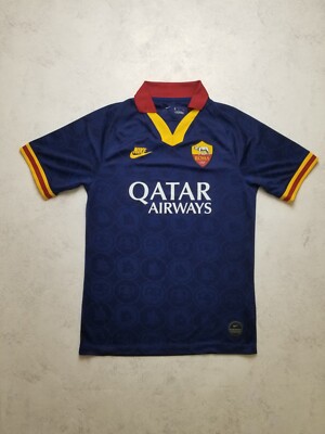NIKE AS Roma Third Kit Soccer Jersey Blue 2019 / 2020 Men's Size S