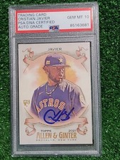 Christian Javier Signed Astros 2021 Allen & Ginter Rookie RC PSA Auto GEM MT 10