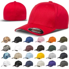 Flexfit Classic 6277 Original 6-Panel Fitted Baseball Cap Hat Flexfit