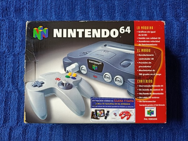 CONSOLA NINTENDO 64 PAL VERSION ESPAÑA 1997 NUS-EUR