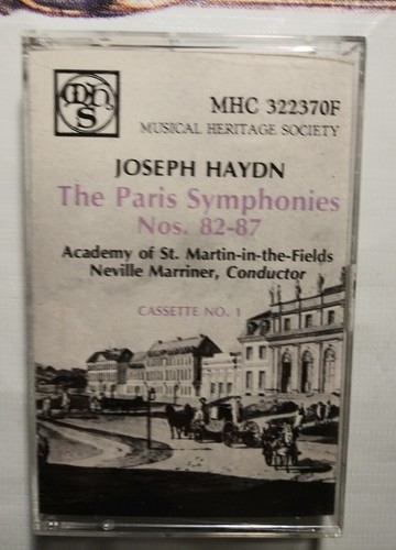 Cassette - Joseph Haydn The Paris Symphonies Nos. 82-87 Tape Number 1. Classical