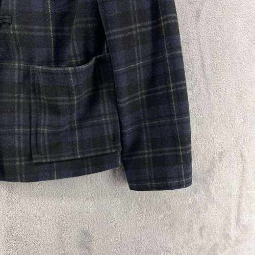 Old Navy PeaCoat Damen Medium Multicolor Blackwatch kariert durchgehender Reißverschluss Kapuze - Bild 8 von 14