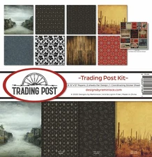 Crafts 12X12 Paper Kit Trading Post Ghost Town Rodeo Wild West Cowboy Saloon Cow