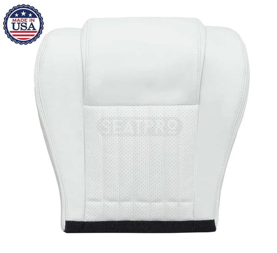 Кожаные перфорированные белые чехлы на передние нижние сиденья для Pontiac Firebird 1996-1999 годов выпуска - Изображение 3 из 4