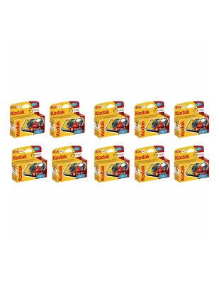 Kodak FunSaver 27+12 Photos Disposable Camera with Flash 10PCS (SP. FREE)