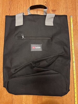 Logo Black TOTE BAG Brand NEW w/Tags BNWT Backpack Shopping 21L You  Tube