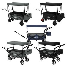 Carrello pieghevole con tetto carretto da trasporto 2 tasche e borsa vari colori