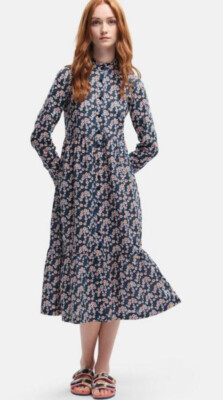 orla kiely grey dress Orla Kiely Grey Striped Jersey Dress UK 10