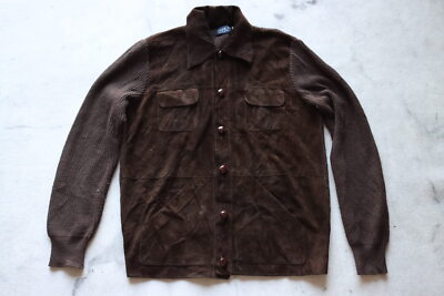 Vintage DAMON Brown Suede/Wool/Acrylic Jacket Italy Size M