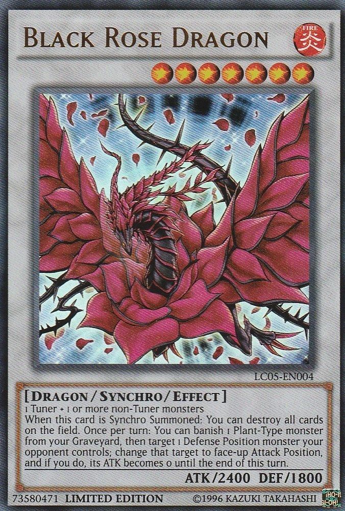  ♡ Rose Dragon BLACK ROSE DRAGON *** ULTRA RARE LC5D-EN004 MINT/NM CONDITION