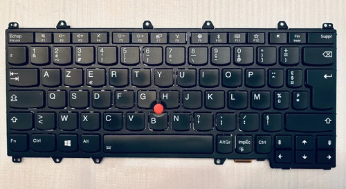 Clavier Azerty rétro – éclairé 01HW586 - ThinkPad X380 Yoga Type 20LJ
