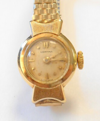 certina 14k gold watch
