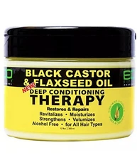 ECO STYLER BLACK CASTOR & FLAXSEED OIL DEEP CONDITIONING THERAPY 12,oz.