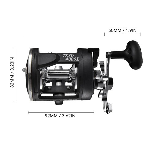 Sea Fishing Reel Trolling Fishing Reel Right Hand Drum Fishing Wheel Low Noise - Bild 11 von 20