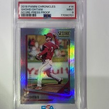 2018 Panini Chronicles Score Press Proof #11 Shohei Ohtani /299 RC Mint PSA 9