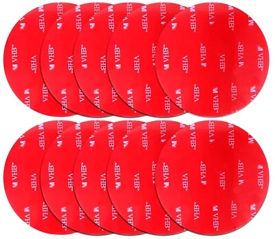 3M CIRCLE STICKY PADS DOUBLE SIDED ADHESIVE STICKERS 3M VHB TAPE FIXINGS QTY 10