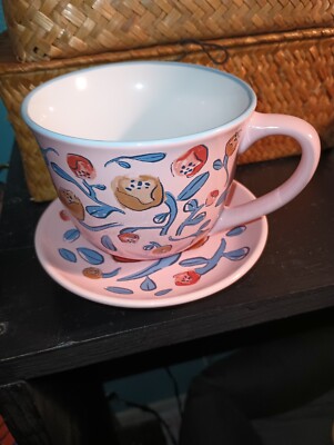 SALE.... Opal House Stoneware 2 cups/ 2 saucers-very good condition