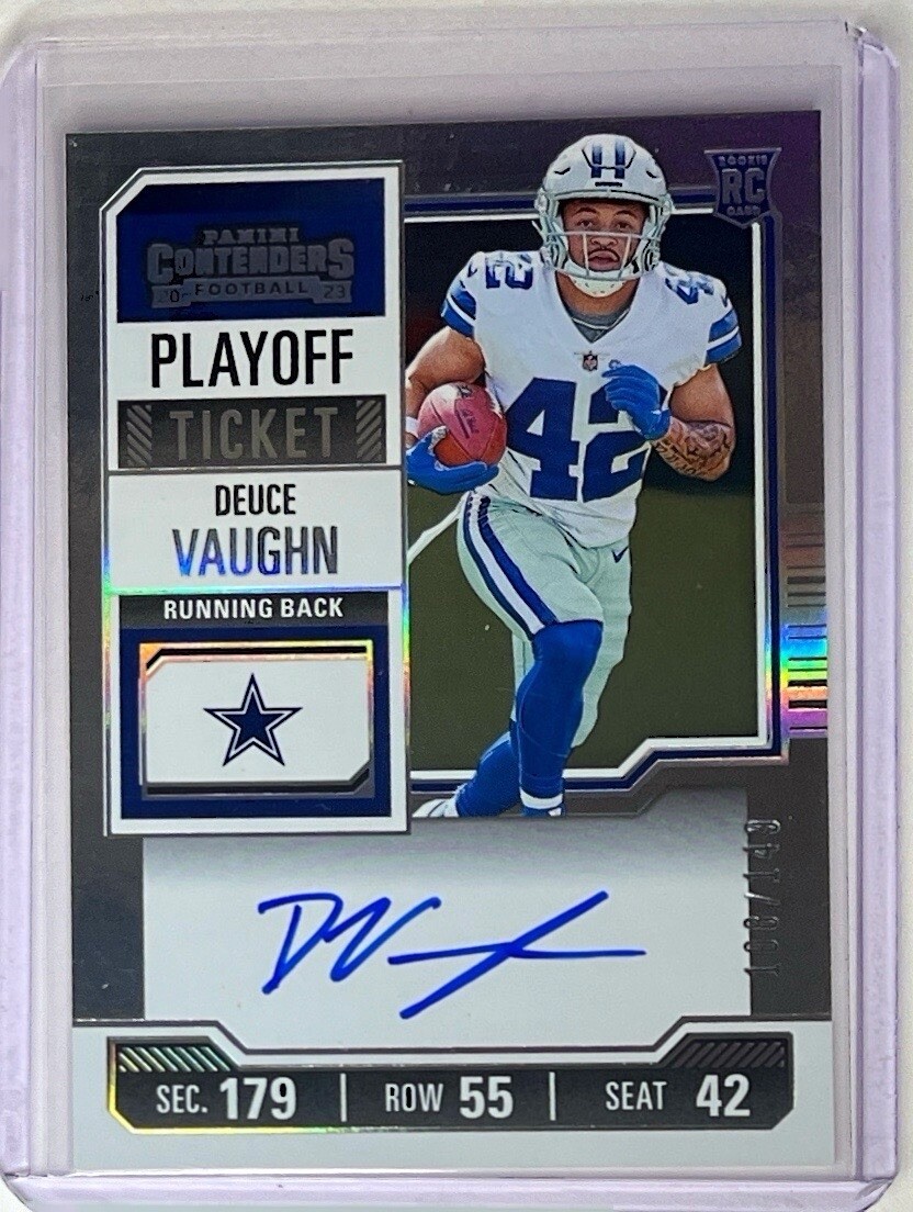2023 Contenders - RPS  #108 Deuce Vaughn Rookie Auto Numbered #’d /149 (AU, RC)