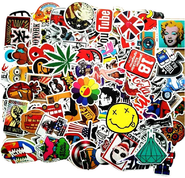 UK 50 Best Random Cool Sticker Pack Decal Vinyl Guitar