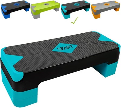 SPART Adjustable Workout Aerobic Stepper, Aerobic Exercise Step Platform with