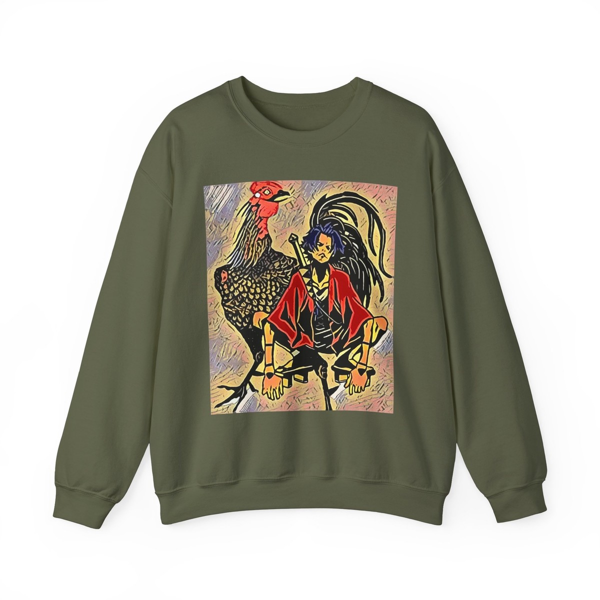 Samurai Champloo Graphic Print LS Unisex Heavy Blend™ Crewneck Art 