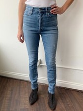 Citizens of Humanity Jeans Olivia High Rise Slim Blue Cotton 24 Skinny Denim